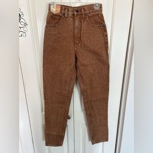 Vintage Silver Rider Denim Jeans Brown Wash New With Tags Size 5/6